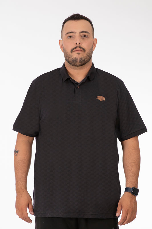 Plus Polera Cuello Textura Canary Negro