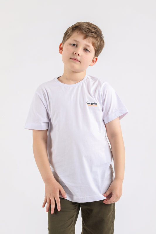 Teen Polera Mc Básica Square Blanco Gangster