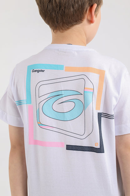 Teen Polera Mc Básica Square Blanco Gangster