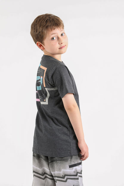 Teen Polera Mc Básica Square Gris Gangster