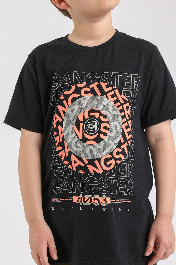 Teen Polera Mc Básica Disc Negro Gangster - Gangster