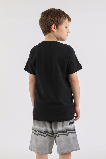 Teen Polera Mc Básica Iron Negro Gangster
