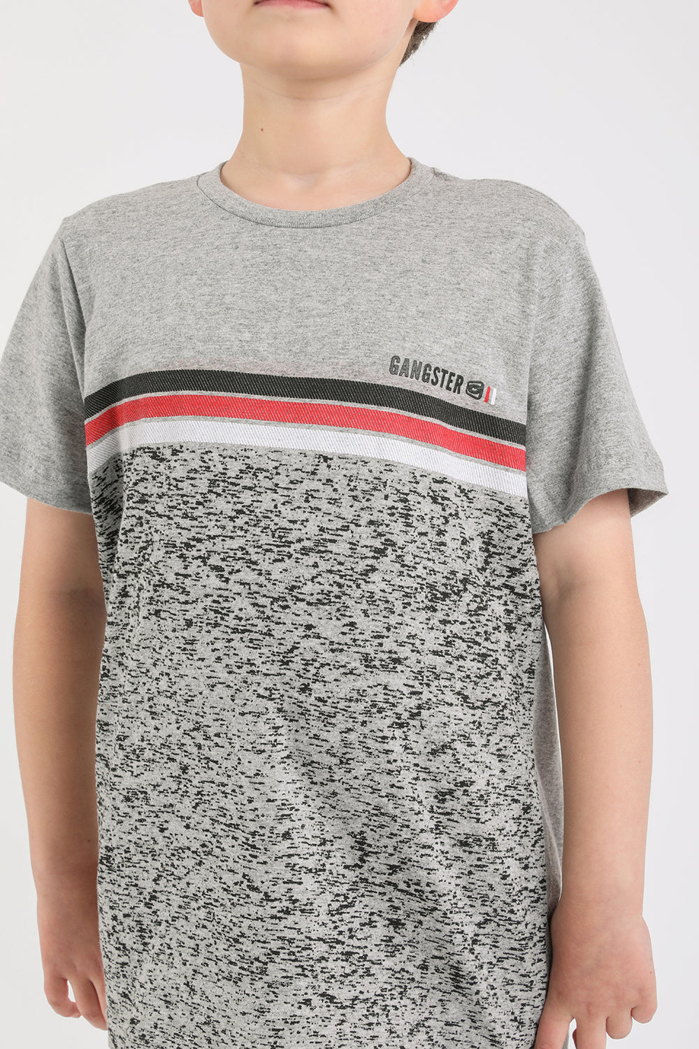 Teen Polera Mc Básica Stridots Gris Gangster