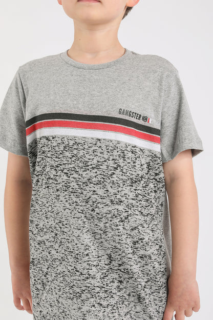 Teen Polera Mc Básica Stridots Gris Gangster