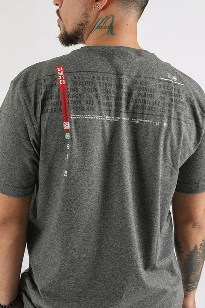 Polera Mc Básica Narrative Gris Gangster