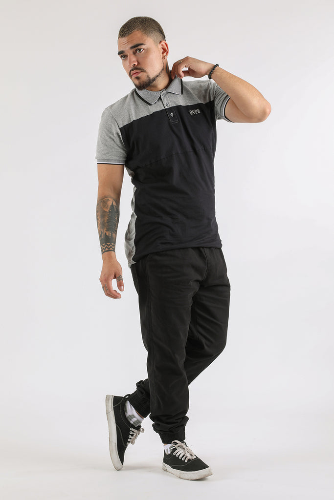 Polera Polo Academy Gris Gangster