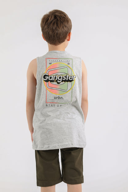 Teen Polera Sm Urbn Gris Gangster