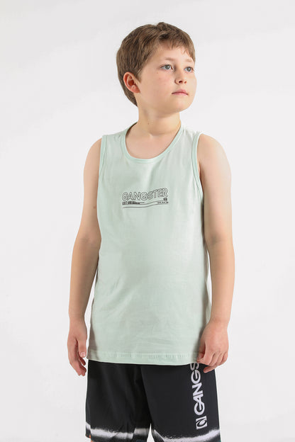 Teen Polera Sm Camo Verde Gangster