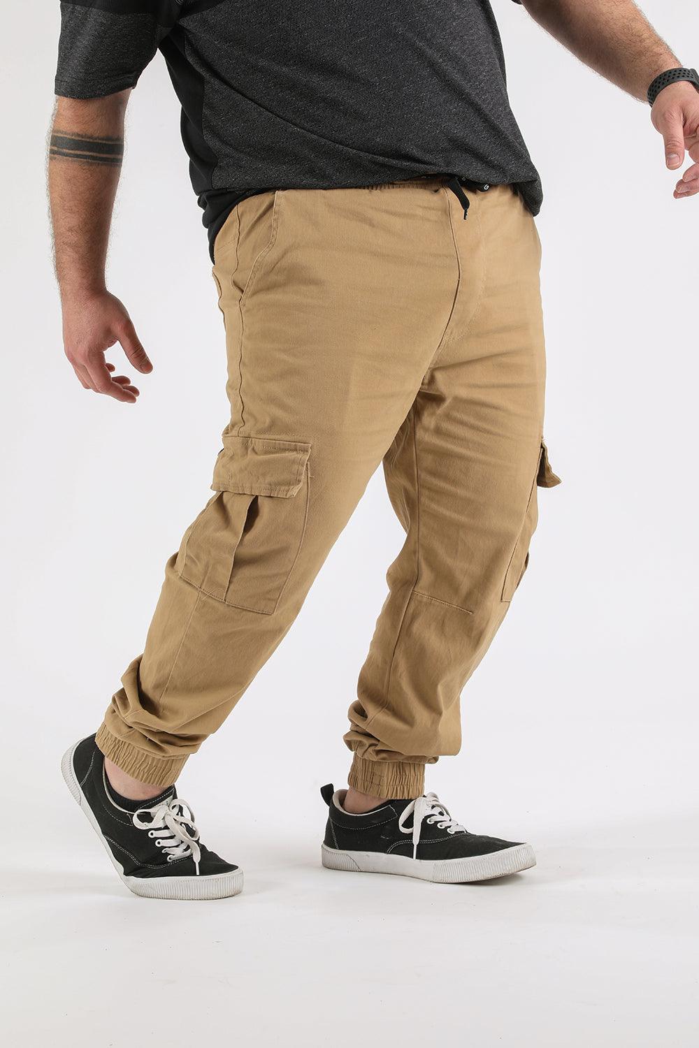 Plus Pantalon Jogger Canvas Parachute Café Gangster - Gangster