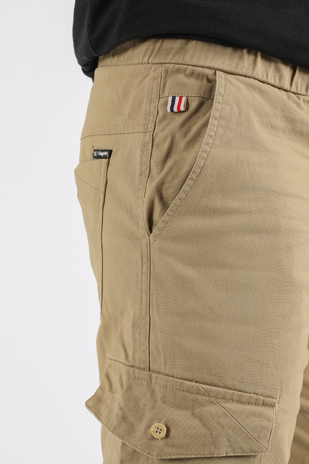 Short Canvas Cargo Carpenter Beige Gangster