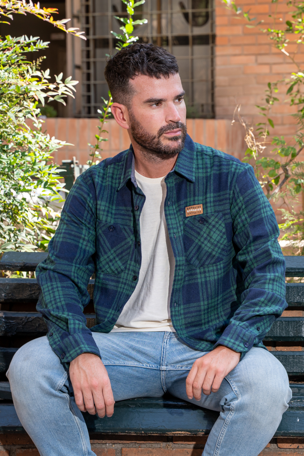 Camisa ML Franela Evergreen Verde Gangster