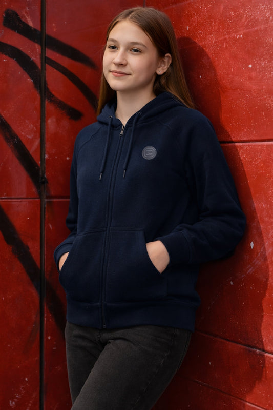 Polerón Full Zipper Fleece Warm Azul Marino