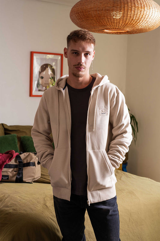 Poleron Fullzipper Route Beige
