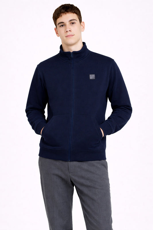 Polerón Full Zipper Classic Azul Marino