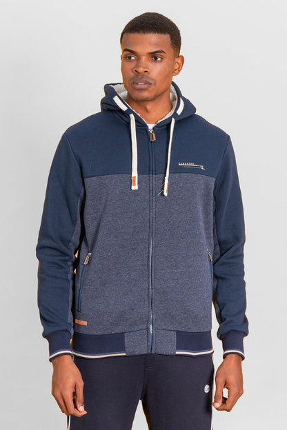 Polerón Full Zipper Fleece Cord Azul Gangster - Gangster