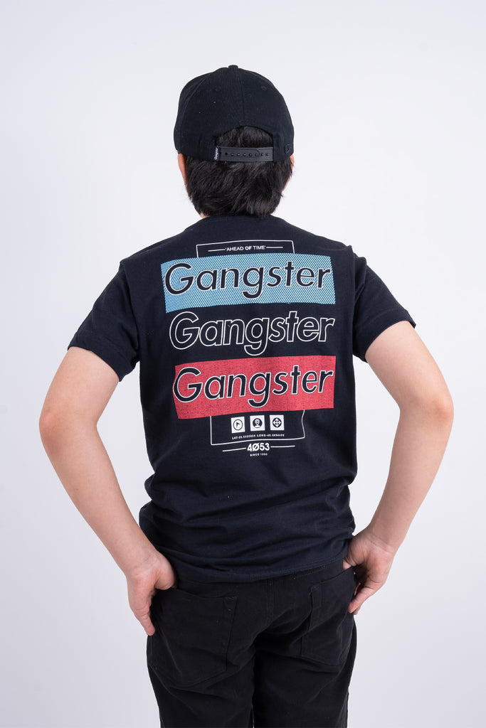 Teen Polera Mc Básica Tab Negro Gangster