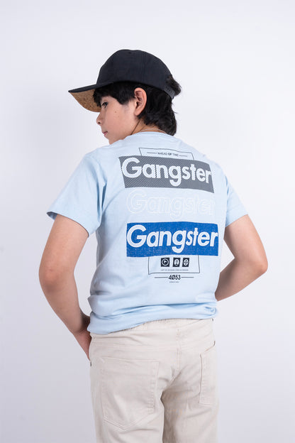 Teen Polera Mc Básica Tab Celeste Gangster