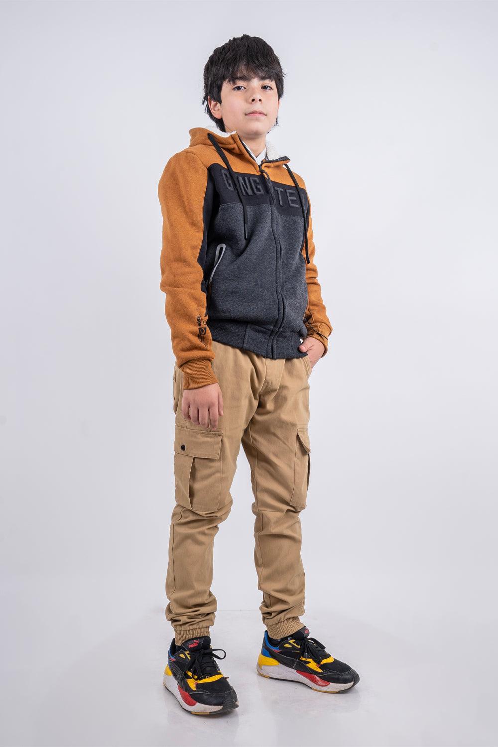 Teen Polerón Fullzipper Fleece Fun Negro Gangster - Gangster