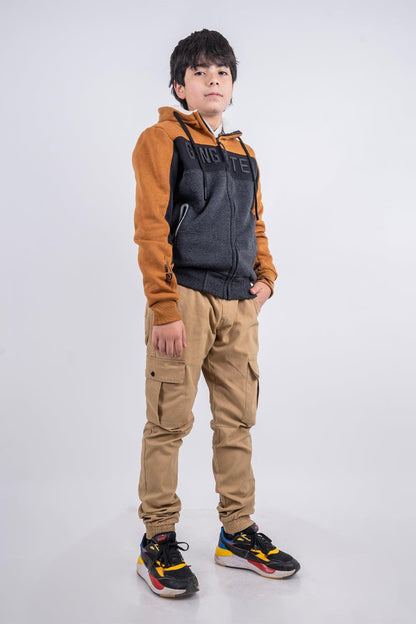 Teen Polerón Fullzipper Fleece Fun Negro Gangster - Gangster