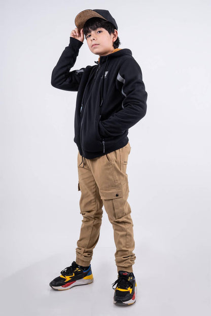 Teen Polerón Fullzipper Sherpa Shine Negro Gangster - Gangster