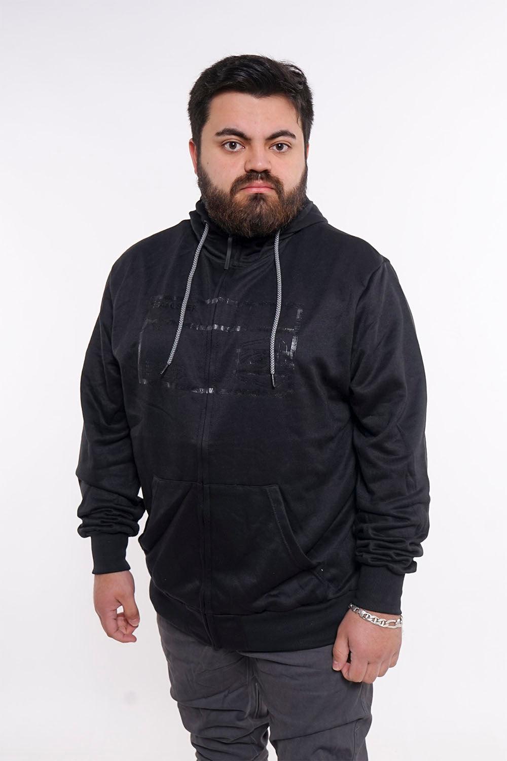 Plus Poleron Full Zipper Sili Negro Gangster - Gangster