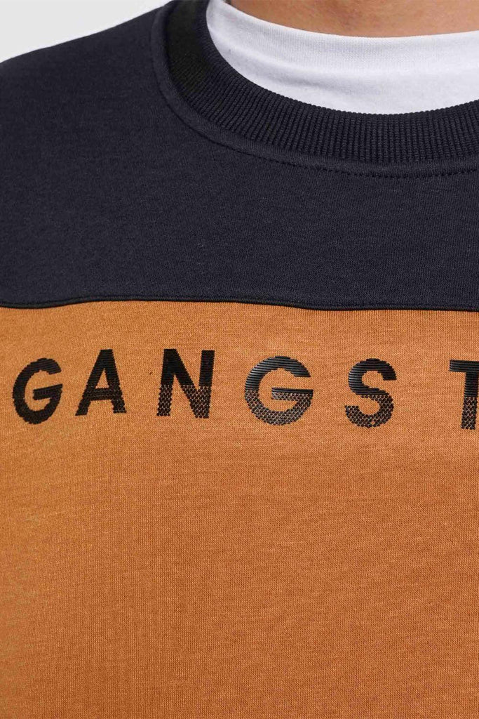 Polerón Crew Fleece Fundamental Negro Gangster - Gangster