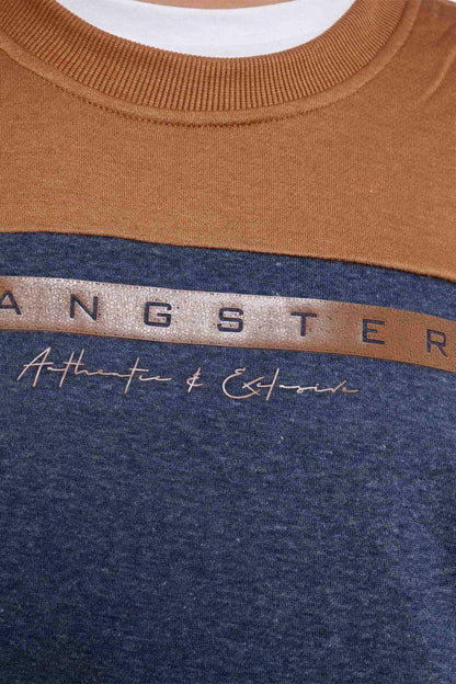 Poleron Crew Front Logo Mostaza Gangster - Gangster
