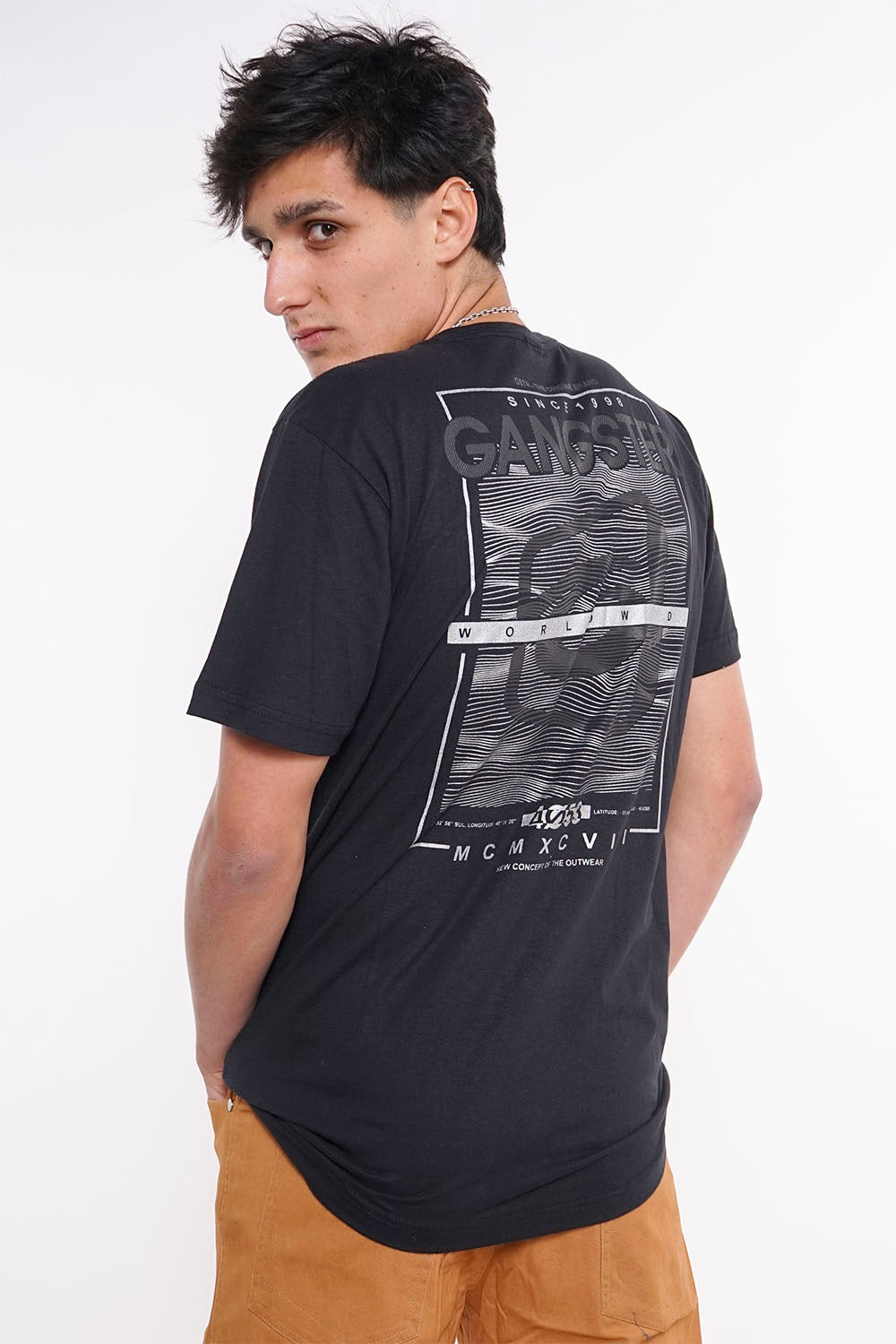Polera Mc Básica Silber Negro Gangster