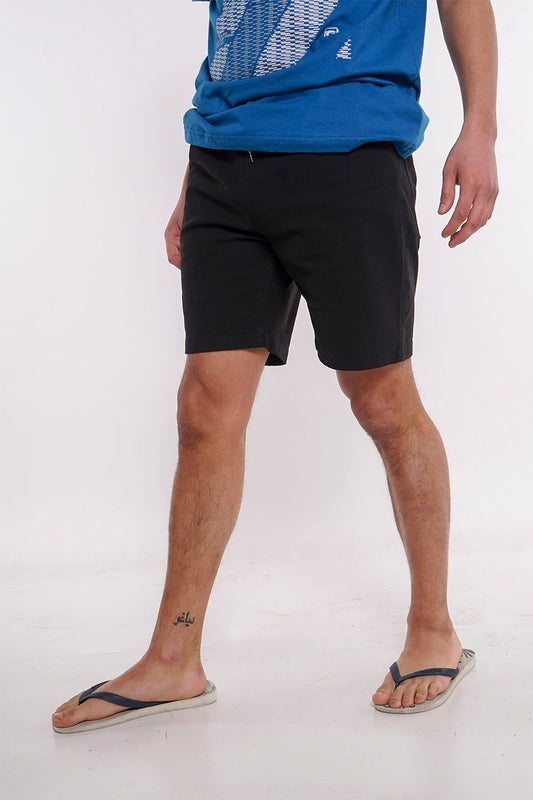 Teen Short Canvas Liso Negro Gangster