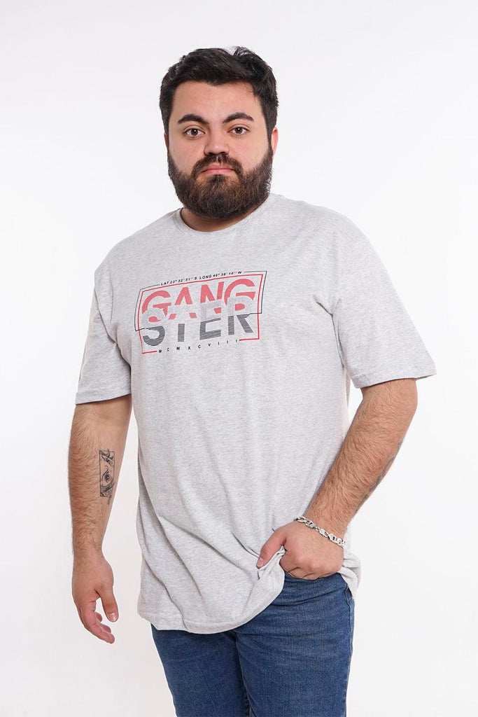 Plus Polera Mc Básica Luxe Gris Gangster - Gangster