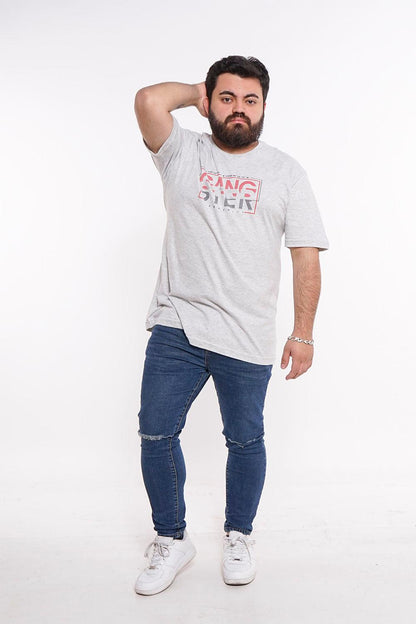Plus Polera Mc Básica Luxe Gris Gangster - Gangster