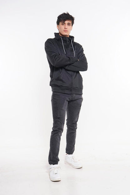 Poleron Full Zipper Sili Negro Gangster - Gangster