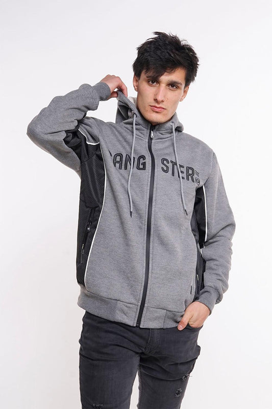 Polerón Full Zipper Sherpa Coexist Gris Gangster - Gangster