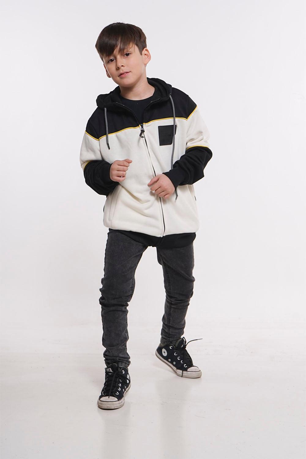 Teen Poleron Fullzipper Evolution Negro - Gangster