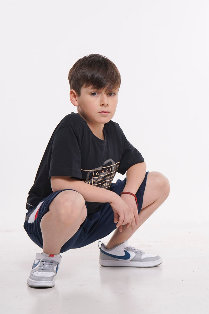 Teen Short Jogger Side Rec Azul