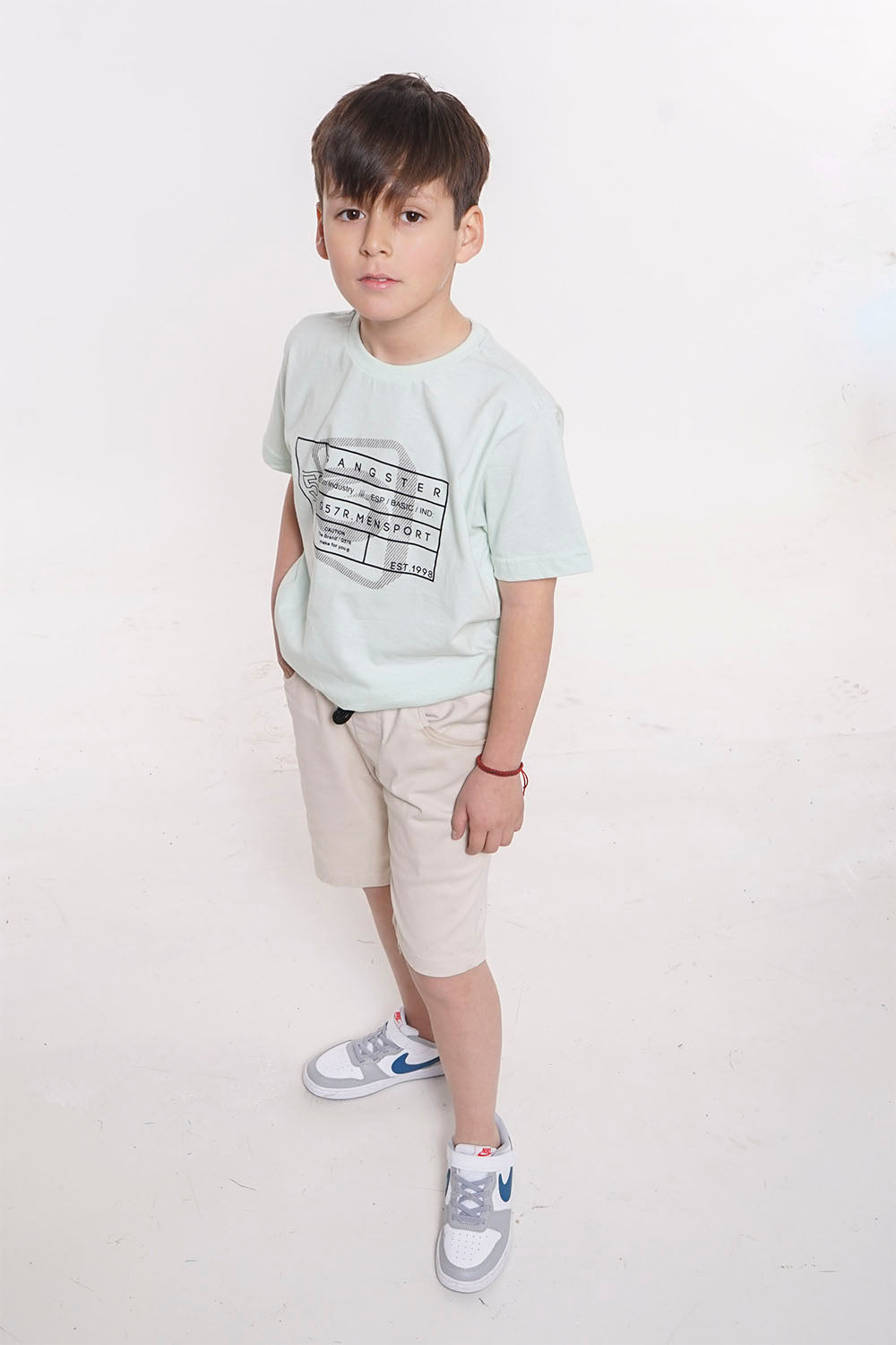 Teen Polera Mc Básica Caut Verde Gangster