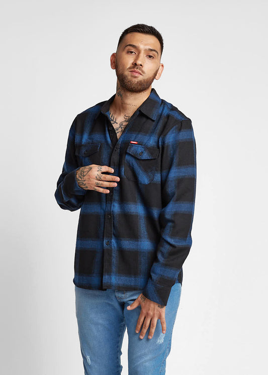 Camisa Lumberjack Azul Marino Gangster