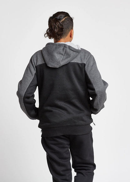Teen Poleron Zip Hoodie Pionner Negro Gangster - Gangster