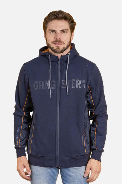 Polerón Full Zipper Sherpa Coexist Azul Gangster - Gangster