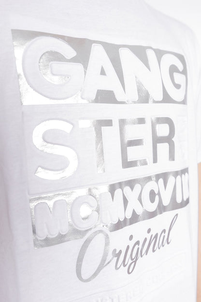 Polera Mc Especial Core Emboss Blanco Gangster