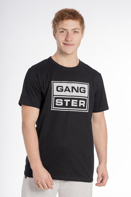 Polera Mc Especial Retro Emboss Negro Gangster - Gangster