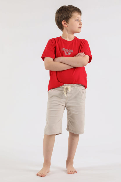 Teen Short Canvas Frontcord Beige Gangster