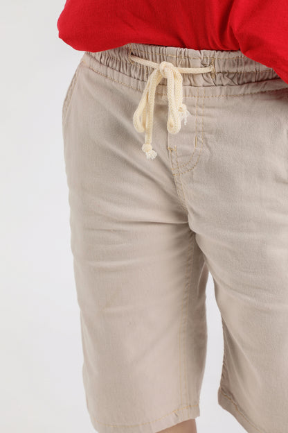 Teen Short Canvas Frontcord Beige Gangster