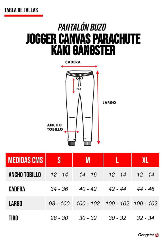 Pantalon Jogger Canvas Parachute Kaki Gangster
