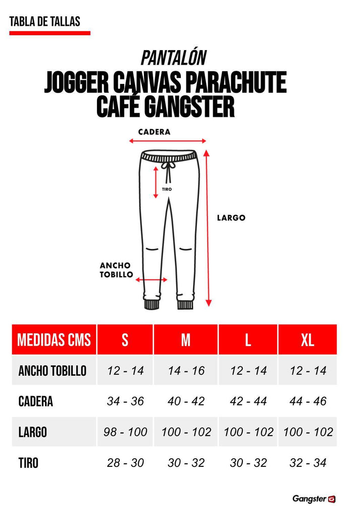 Pantalon Jogger Canvas Parachute Café Gangster