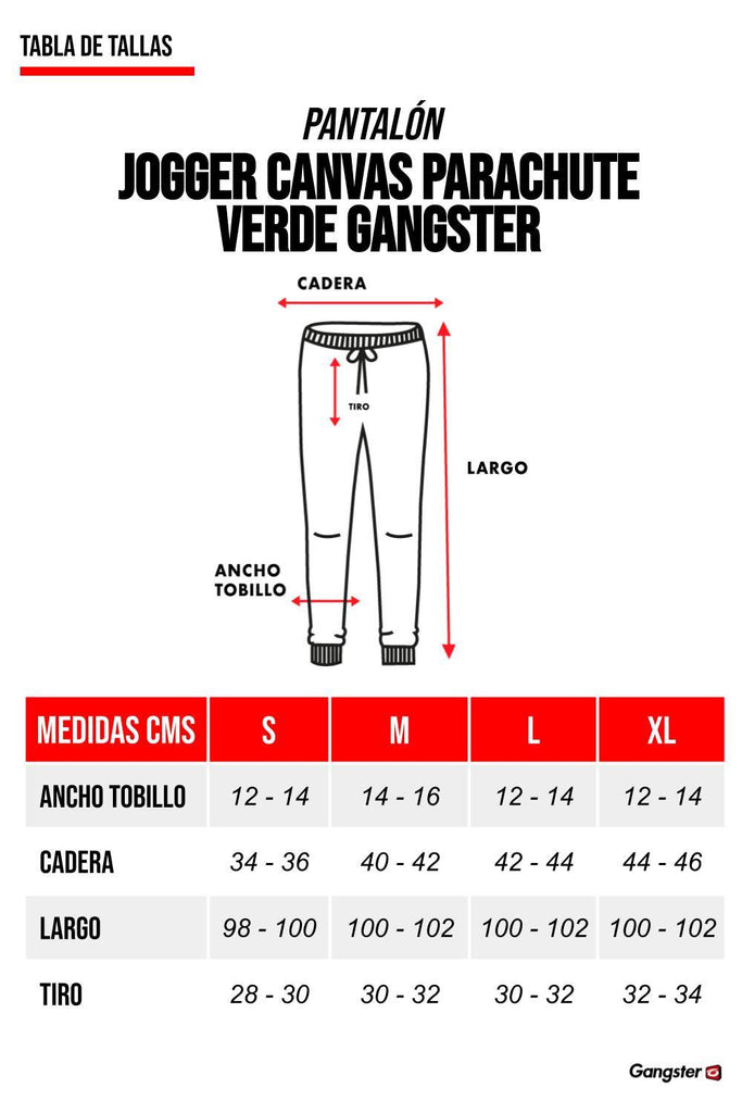 Pantalon Jogger Canvas Parachute Verde Gangster - Gangster