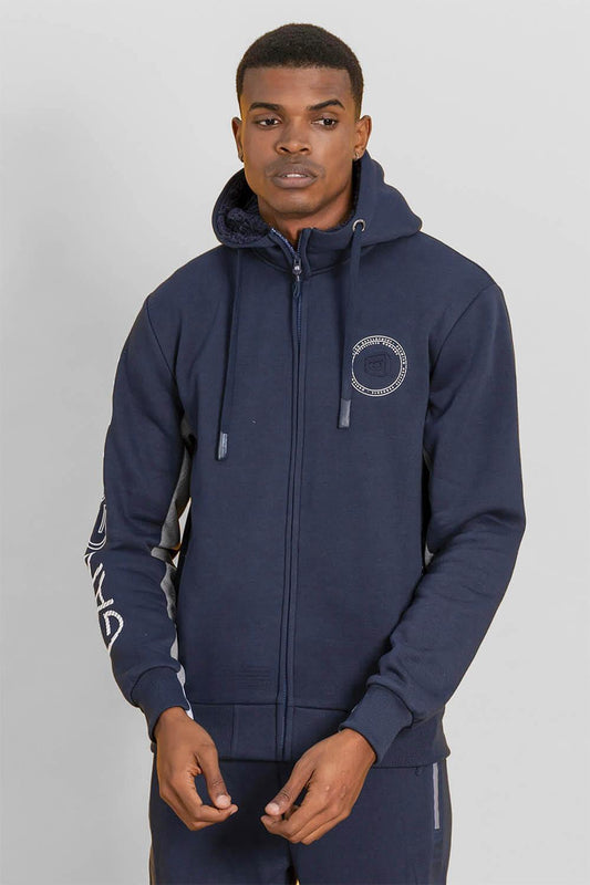 Polerón Full Zipper Fleece Power Azul Gangster - Gangster