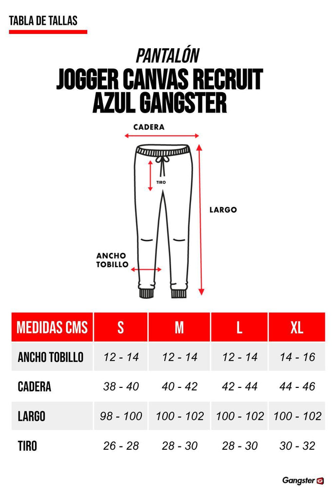 Pantalon Jogger Canvas Recruit Azul Gangster