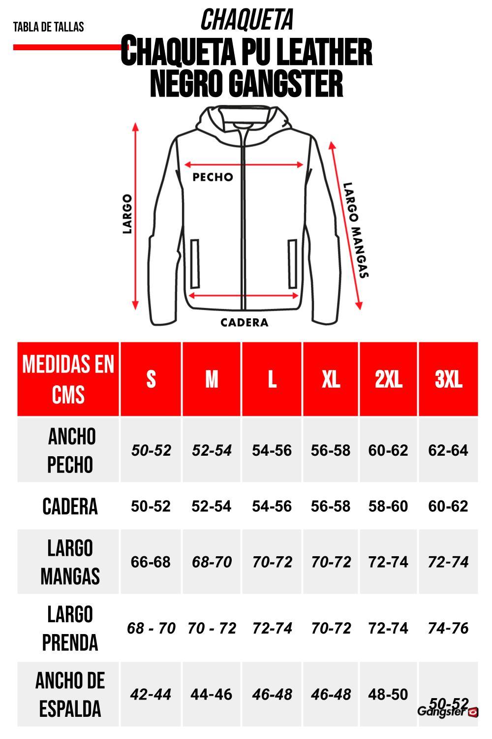 Chaqueta PU Leather Negro Gangster - Gangster