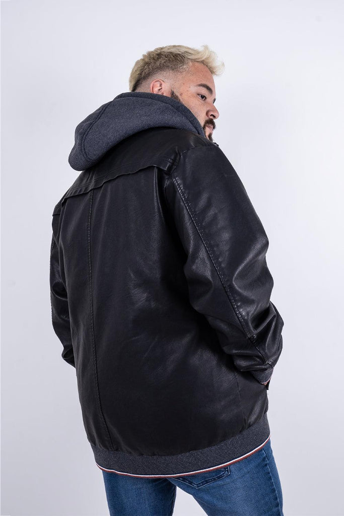 Chaqueta PU Leather Negro Gangster - Gangster